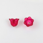 German Plastic Flower with Hole - Bell Shape 14x12MM MATTE FUCHSIA