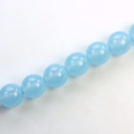 Czech Pressed Glass Bead - Smooth Round 10MM COATED BLUE LACE