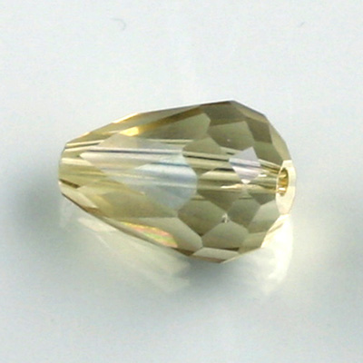 Chinese Cut Crystal Bead - Pear 14x10MM CHAMPAGNE