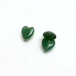 Gemstone 1-Hole Heart 08MM GREEN AVENTURINE