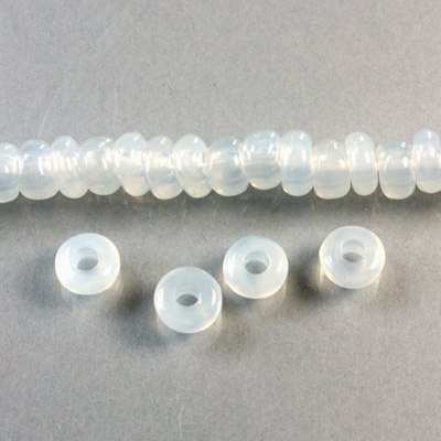 Plastic Bead - Opaque Color Tire 08MM WHITE OPAL