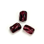 Czech Pressed Glass Bead - Smooth Twisted 12x9MM AMETHYST