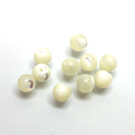 Gemstone 1-Hole Ball 06MM MOTHER OF PEARL
