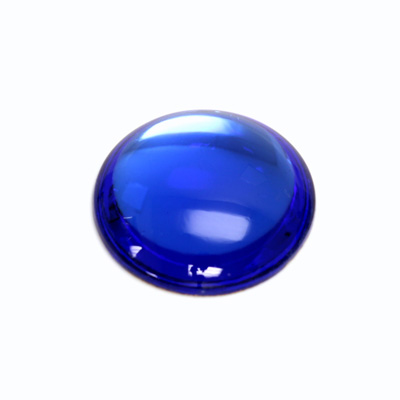 Glass Medium Dome Foiled Cabochon - Round 25MM SAPPHIRE