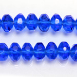 Czech Glass Fire Polished Bead - Rondelle Disc 8x6MM SAPPHIRE