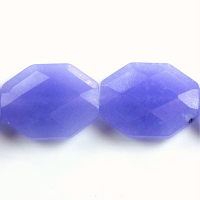 Gemstone Bead - Faceted Octagon 25x20MM Dyed QUARTZ Col. 16 PURPLE