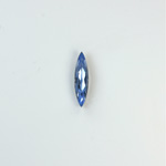 Glass Point Back Foiled Tin Table Cut (TTC) Stone - Navette 15x4MM LT SAPPHIRE