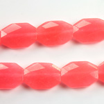 Gemstone Bead - Faceted Octagon 18x13MM Dyed QUARTZ Col. 98 SALMON