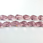 Chinese Cut Crystal Bead - Pear 11x7MM LIGHT AMETHYST