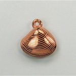 Metalized Plastic Pendant- Shell 19x17MM COPPER