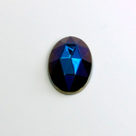 Glass Flat Back Rauten Rose - Oval 25x18MM IRIS BLUE