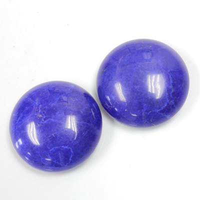 Gemstone Cabochon - Round 20MM HOWLITE DYED LAPIS