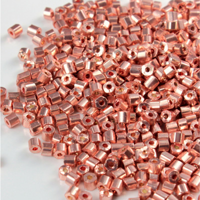 Czech Glass Seed Bead - 2 Cut Hex 10/0 METALLIC 18305