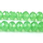 Chinese Cut Crystal Bead - Rondelle 06x8MM OPAL GREEN