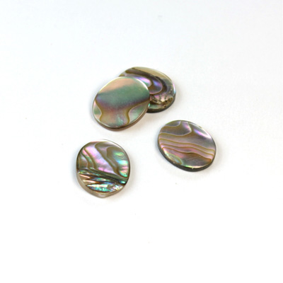 Shell Flat Back Flat Top Straight Side Stone - Oval 12x10MM ABALONE