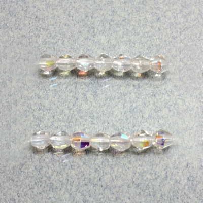 Czech Glass Fire Polished Bead - Bicone 04MM CRYSTAL AB