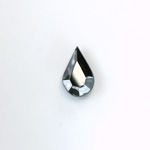 Glass Point Back Tin Table Cut (TTC) Stone - Pear 10x6MM HEMATITE