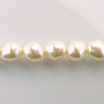 Czech Glass Pearl Bead - Baroque Twisted 13x11MM WHITE 70401