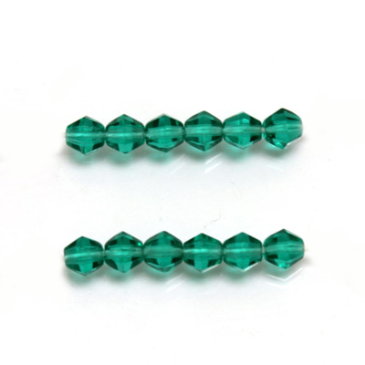 Czech Glass Fire Polished Bead - Bicone 05MM EMERALD