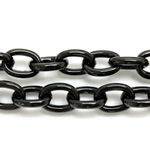 Plastic Chain Smooth Oval Link 18x13MM JET