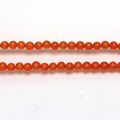 Fiber-Optic Synthetic Bead - Cat's Eye Smooth Round 03MM CAT'S EYE ORANGE