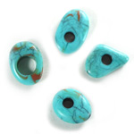 Plastic  Bead - Mixed Color Smooth Chips Large Hole Mixed TURQUOISE MATRIX