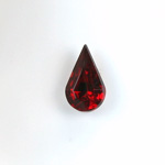 Glass Point Back Foiled Tin Table Cut (TTC) Stone - Pear 13x7.8MM RUBY