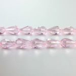 Chinese Cut Crystal Bead - Pear 11x7MM ROSALINE