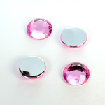 Plastic Flat Back Foiled Rose Cut Rhinestone - Round 13MM ROSE