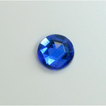 Glass Flat Back Foiled Rauten Rose - Round 13MM SAPPHIRE