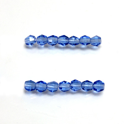 Czech Glass Fire Polished Bead - Bicone 04MM SAPPHIRE