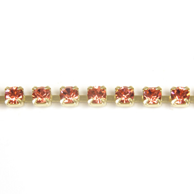 Preciosa MAXIMA Crystal Rhinestone Cup Chain - PP14 (SS6.5) PADPARADSCHA-RAW