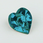 Swarovski Crystal Point Back Fancy Stone - Heart 6.6x6MM BLUE ZIRCON