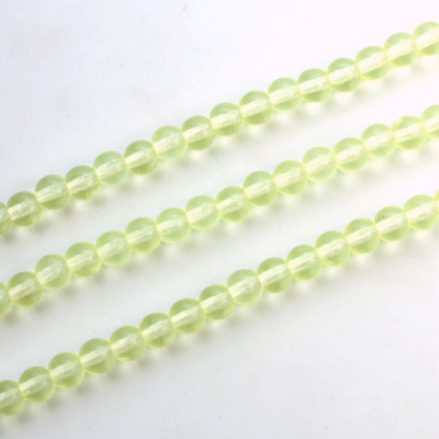 Czech Pressed Glass Bead - Smooth Round 04MM JONQUIL