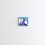 Glass Flat Back Foiled Rauten Rose - Square  08x8MM LT SAPPHIRE AB