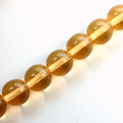 Czech Pressed Glass Bead - Smooth Round 12MM GOLDFISH