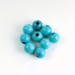 Gemstone Bead - Smooth Round 2.5MM Diameter Hole 08MM HOWLITE-DYED TURQUOISE