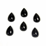 Gemstone Cabochon - Pear 10x7MM BLACK ONYX