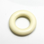 Plastic Bead - Smooth Round Ring 30MM IVORY