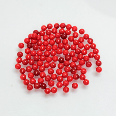 Glass No-Hole Ball - 02.5MM CHERRY RED