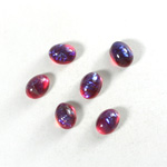 Glass Medium Dome Lampwork Cabochon - Oval 08x6MM MEXICAN OPAL (03560)