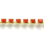Preciosa MAXIMA Crystal Rhinestone Cup Chain - PP18 (SS8.5) CORAL-RAW