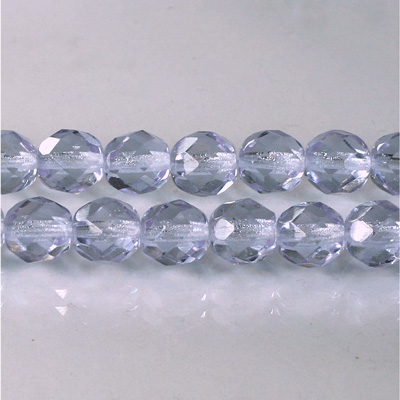 Czech Glass Fire Polish Bead - Round 08MM LILAC