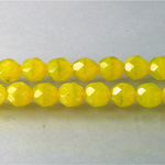 Czech Glass Fire Polish Bead - Round 08MM OPAL YELLOW