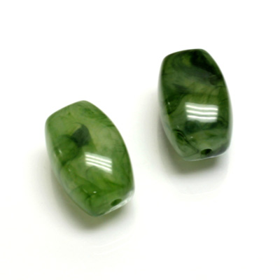 Plastic  Bead - Mixed Color Smooth Keg 19x13MM JADE AGATE