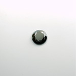 Glass Glat Back Rose Cut Stone - Round 07MM HEMATITE