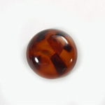 Plastic Flat Back Cabochon - Mixed Color Round 24MM TOKYO TORTOISE