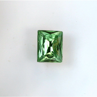 Glass Point Back Foiled Tin Table Cut (TTC) Stone - Cushion 10x8MM PERIDOT