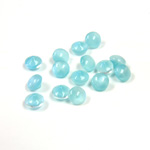 Glass Point Back Buff Top Stone Opaque Doublet - Round 20SS AQUA MOONSTONE