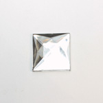 Plastic Flat Back Foiled Rauten Rose Rhinestone - Square 25x25MM CRYSTAL